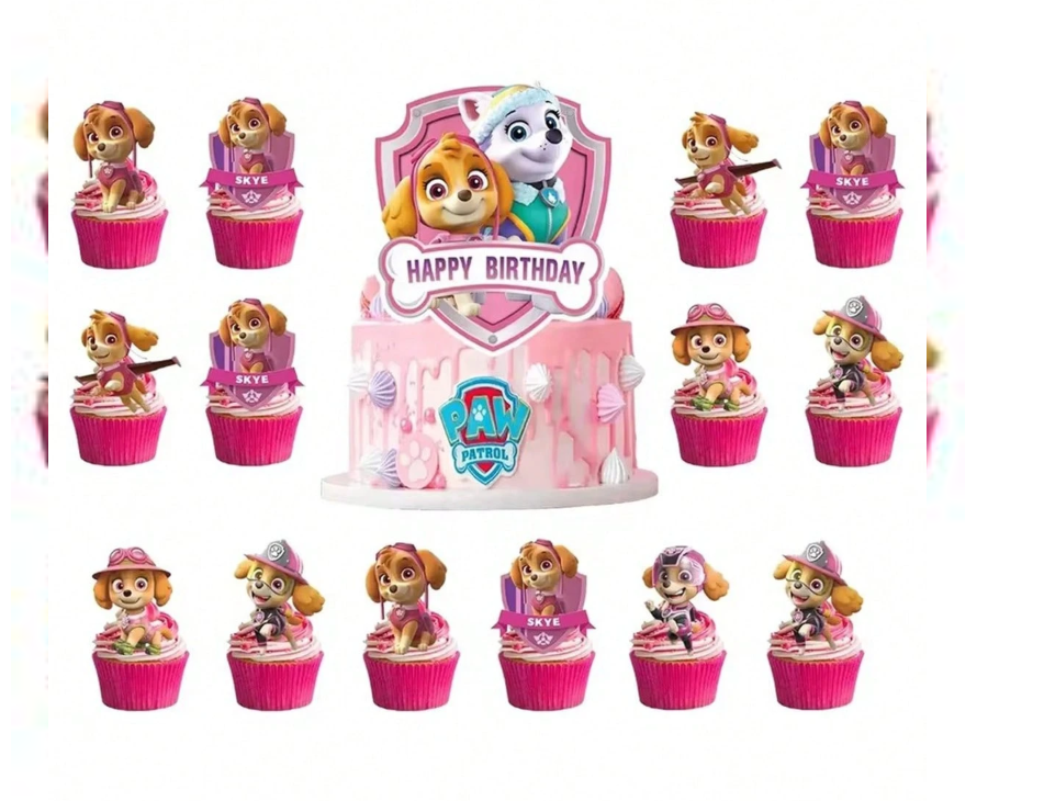Paw Patrol Skye Pink-Themed Party In a Box 3-packages | Birthday Bash Box