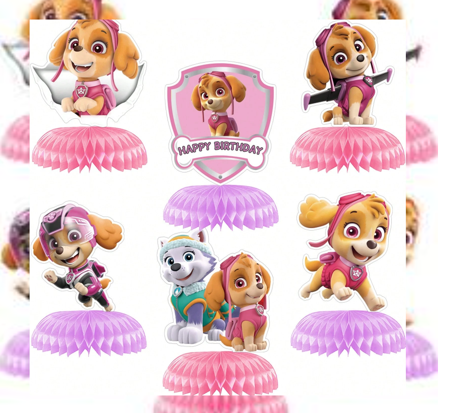 Paw Patrol Skye Pink-Themed Party In a Box 3-packages | Birthday Bash Box