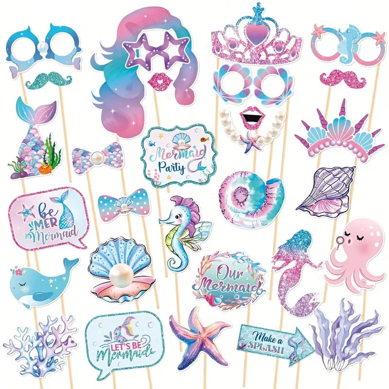 Mermaid Purple-Themed Party In a Box 3-packages | Birthday Bash Box