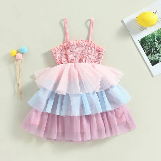 Rainbow Ruffle Special Occasions Dress 1000133