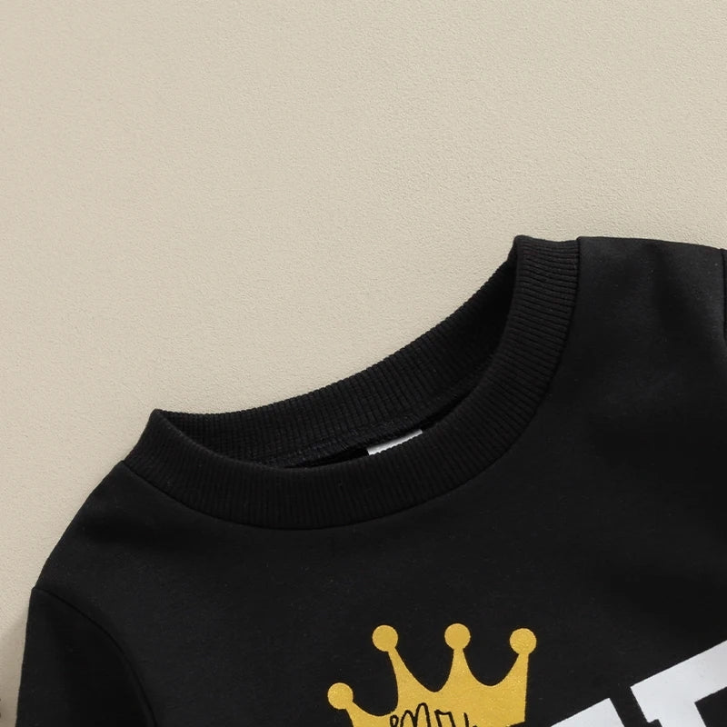 Mr. One Derful Crewnek Birthday Top, Black