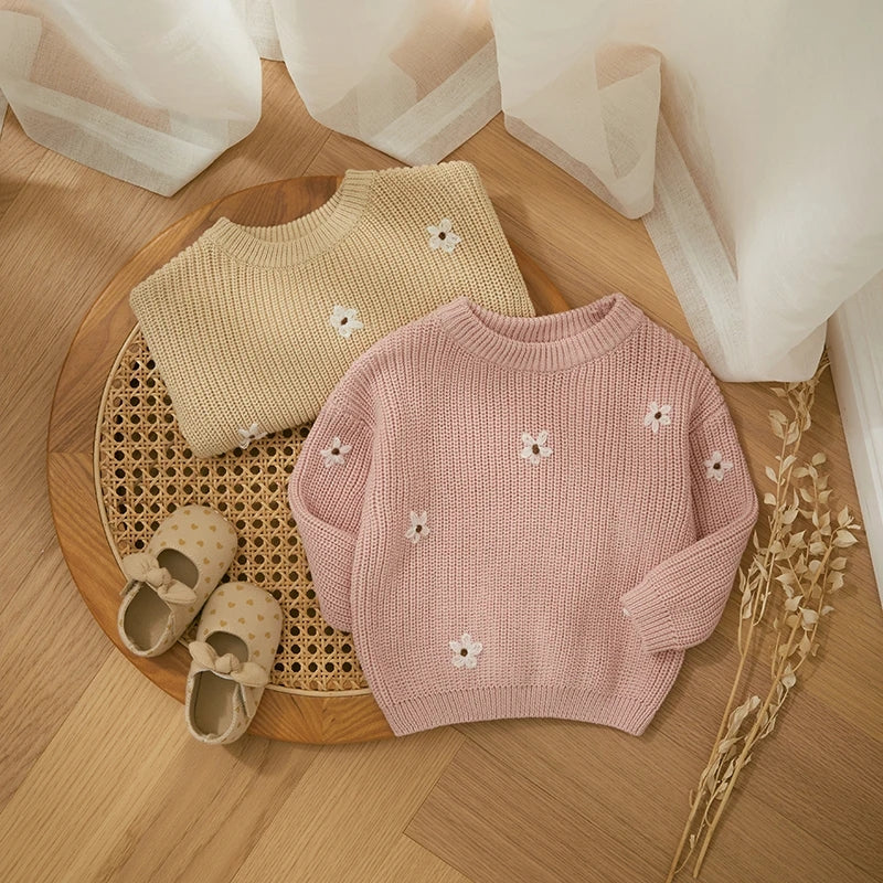 Pink Floral Sweater