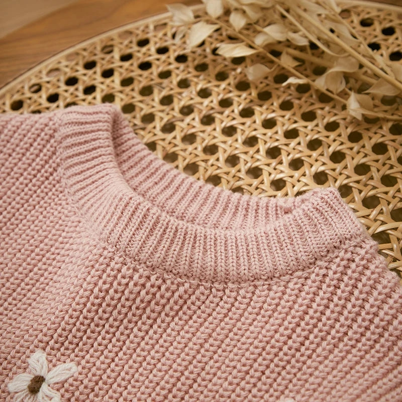 Pink Floral Sweater