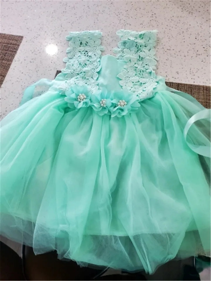 Mint Floral Dress