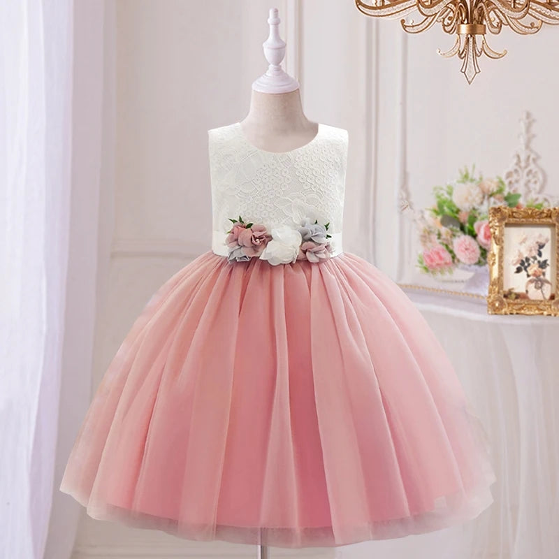 Lace Pink Floral Special Occasions Dress 1000154