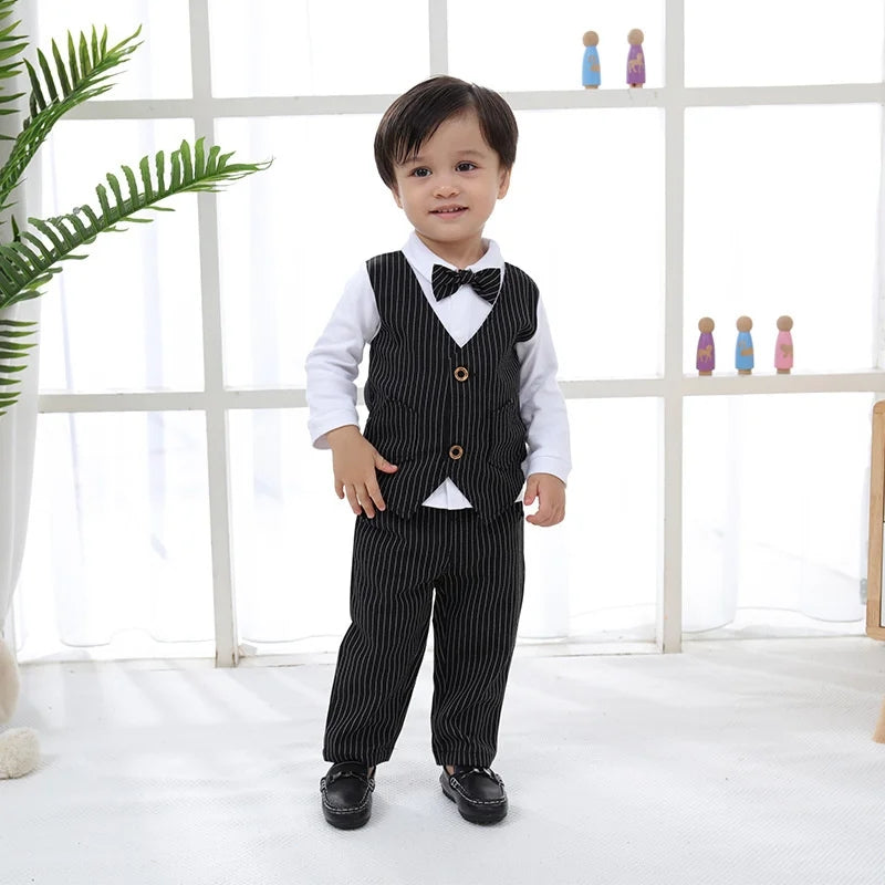 Black Striped Gentleman Suit