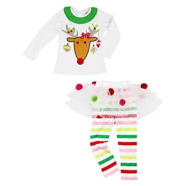 Reindeer Top and Tutu Leggings
