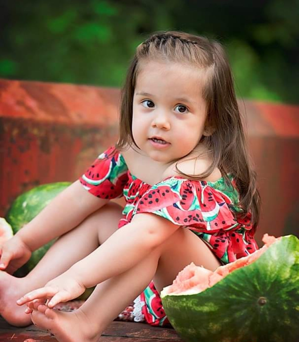 Watermelon Off or On the Shoulder Romper