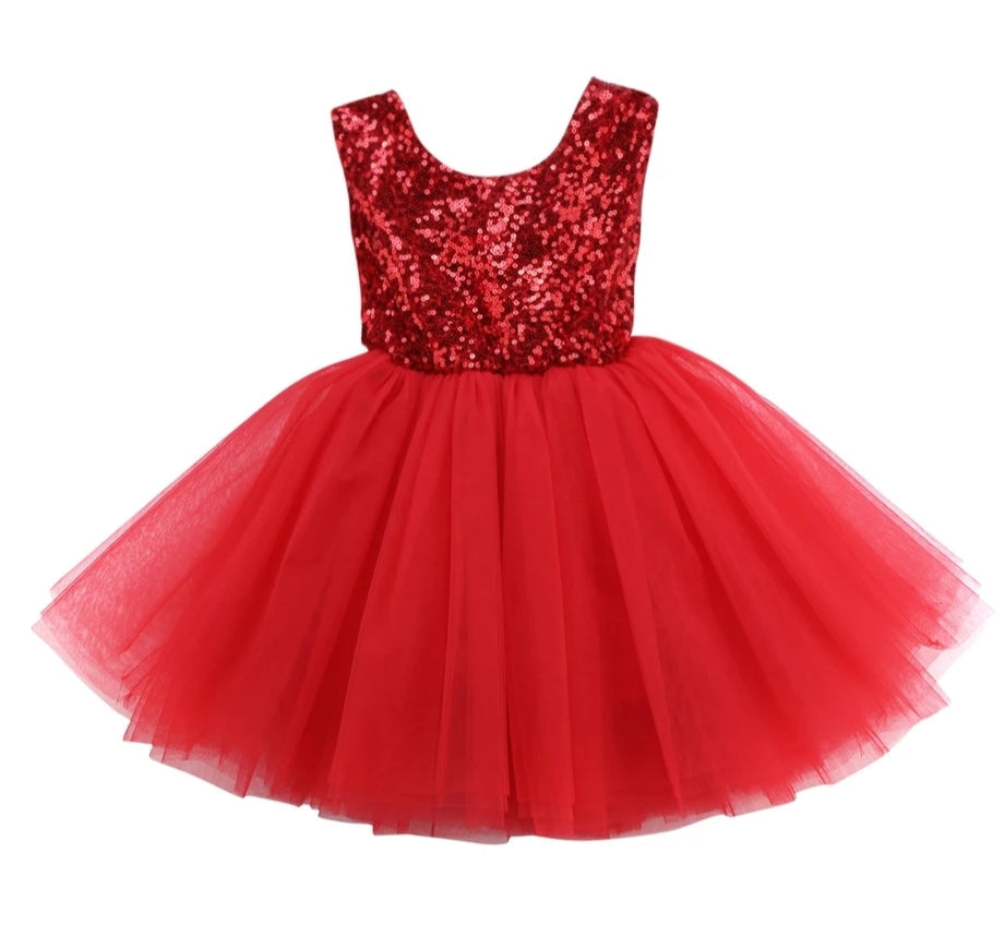 Red Sequins Tutu Dress 1000141