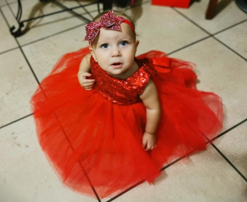 Red Sequins Tutu Dress 1000141