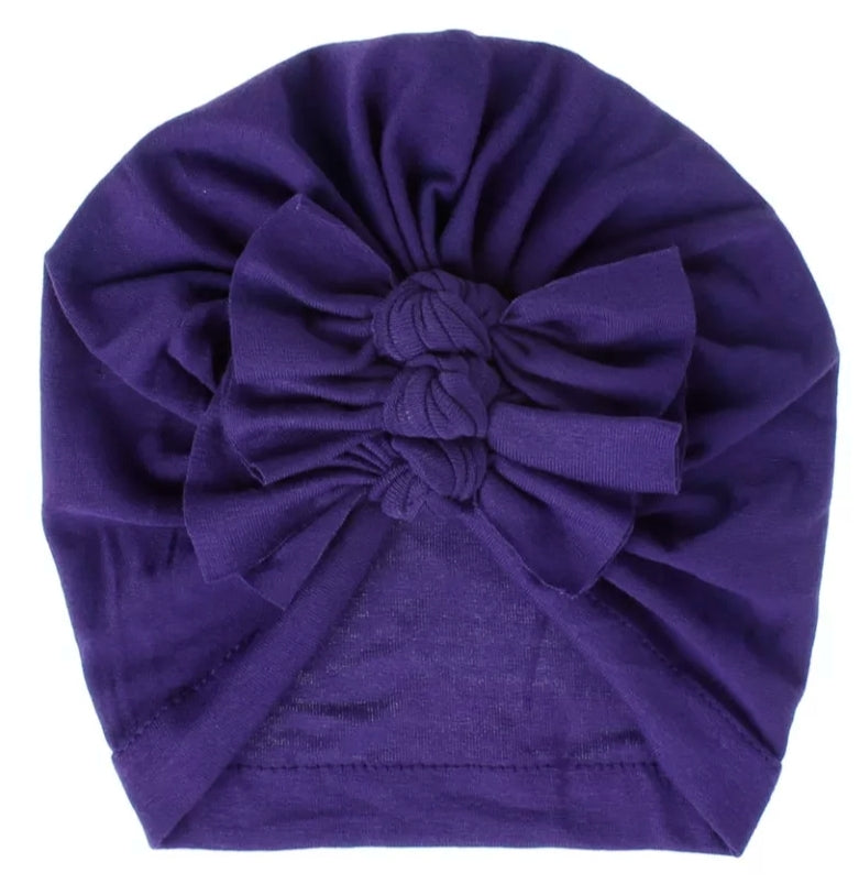 Turban Indigo (Purple) Bowknot