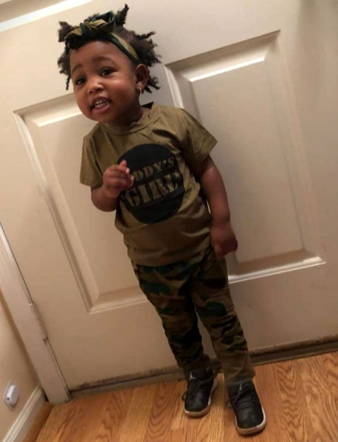 Daddy's Girl T-shirt, Camo Pants And Headband