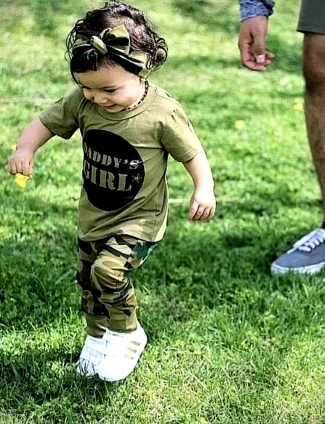 Daddy's Girl T-shirt, Camo Pants And Headband