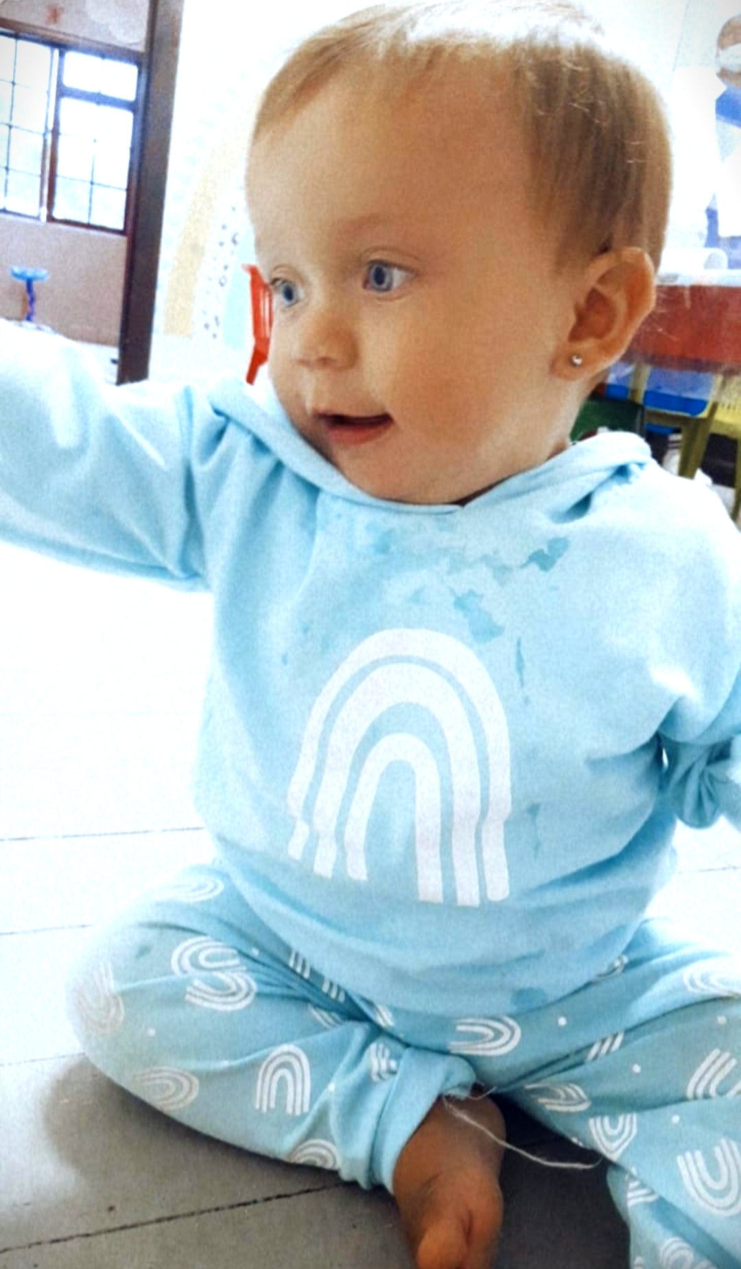 Sky Blue Rainbow Hooded Tracksuit 1000101