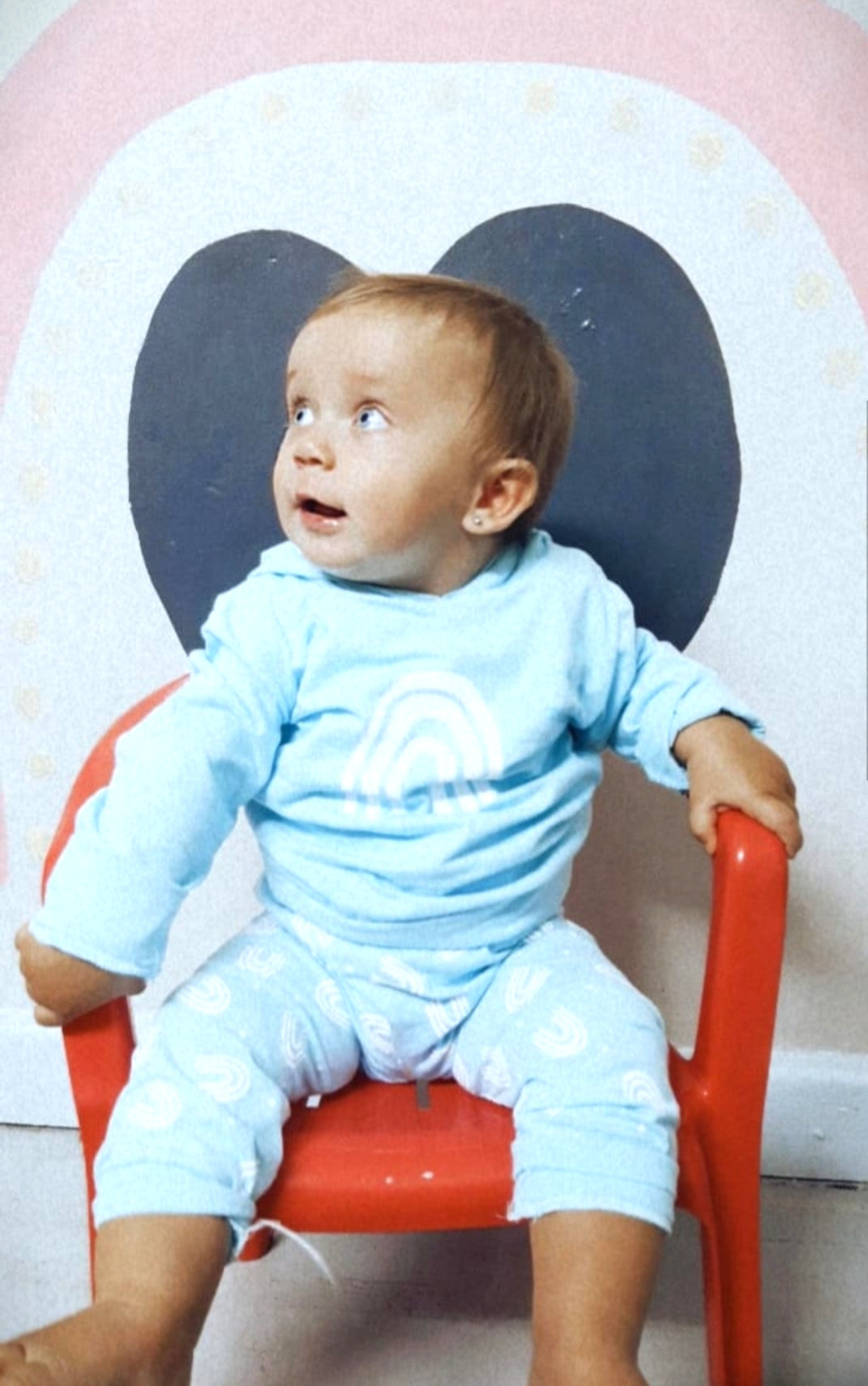 Sky Blue Rainbow Hooded Tracksuit 1000101