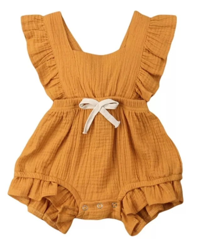 Yellow Ruffle Romper