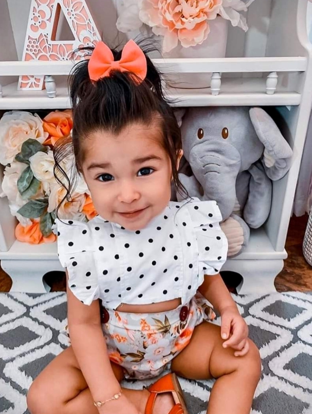 Polka Floral Romper