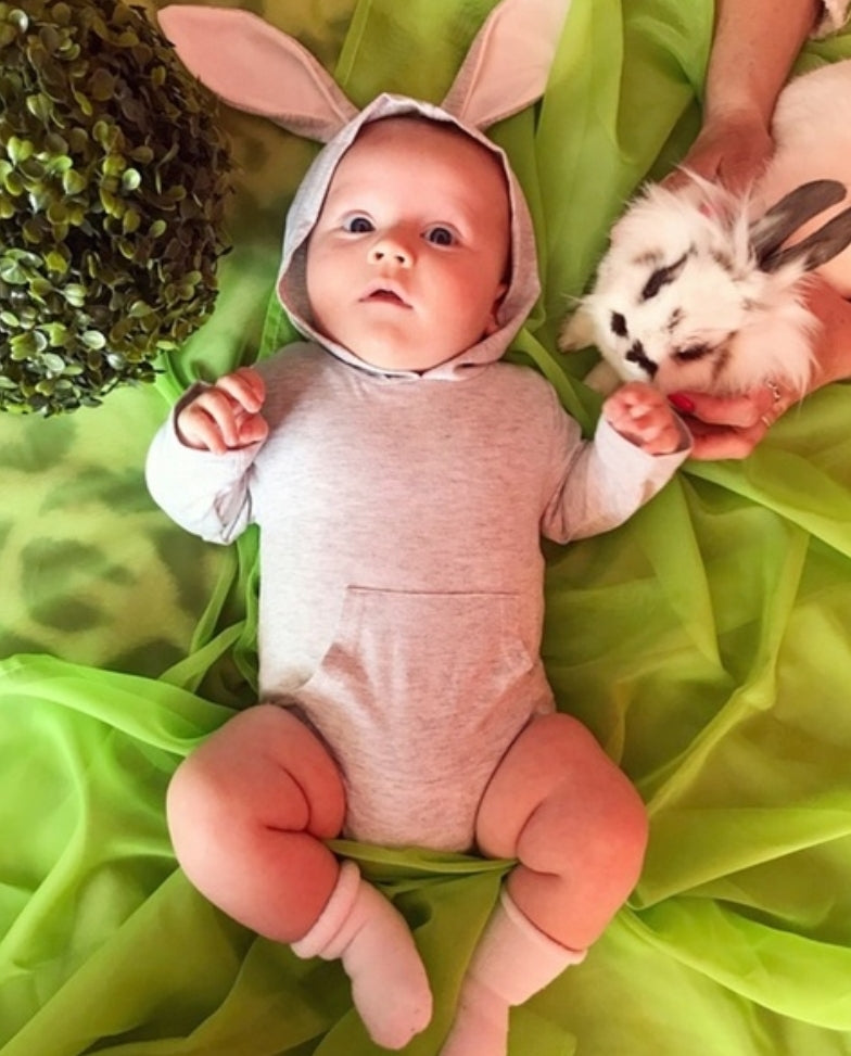 Bunny Romper Gray