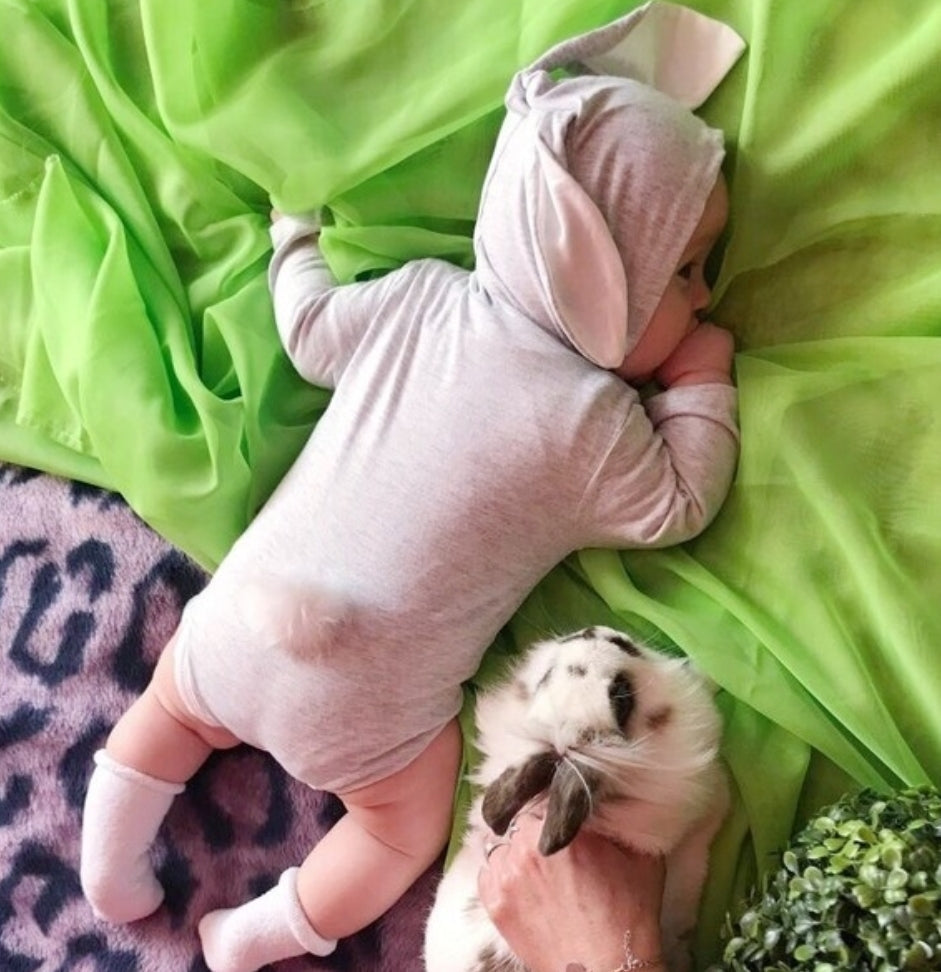 Bunny Romper Gray