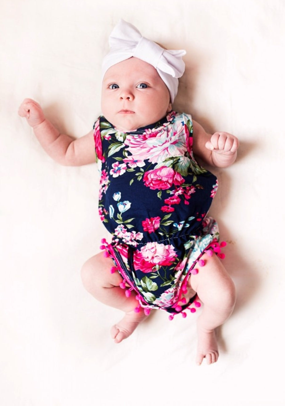 Floral Romper Navy