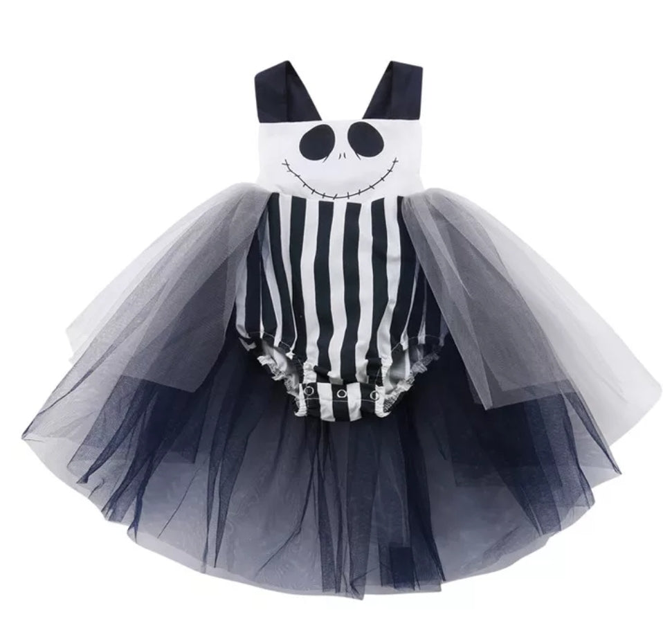 Beetlejuice Romper with Romantic Tutu
