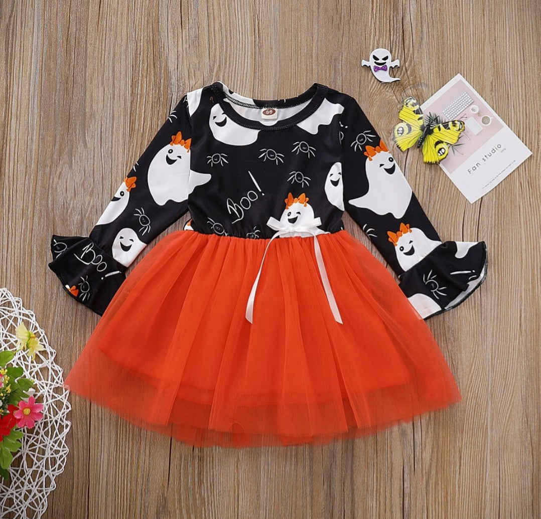 Boo!! Orange Tutu Dress