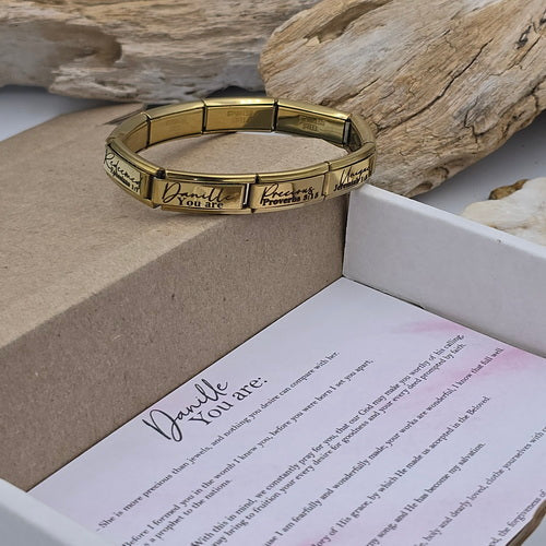 9mm Italian Charm Bracelet — Personalized Scripture