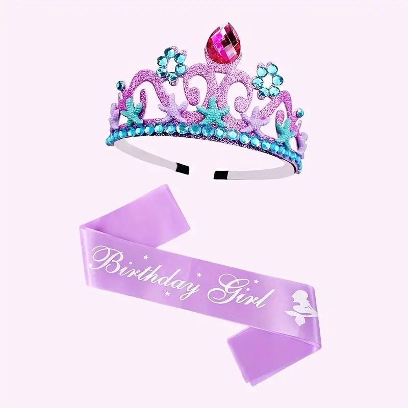 Mermaid Purple-Themed Party In a Box 3-packages | Birthday Bash Box
