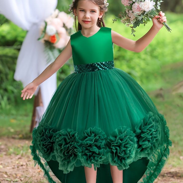 Forest Green Special Occasions Ball Cown 1000100