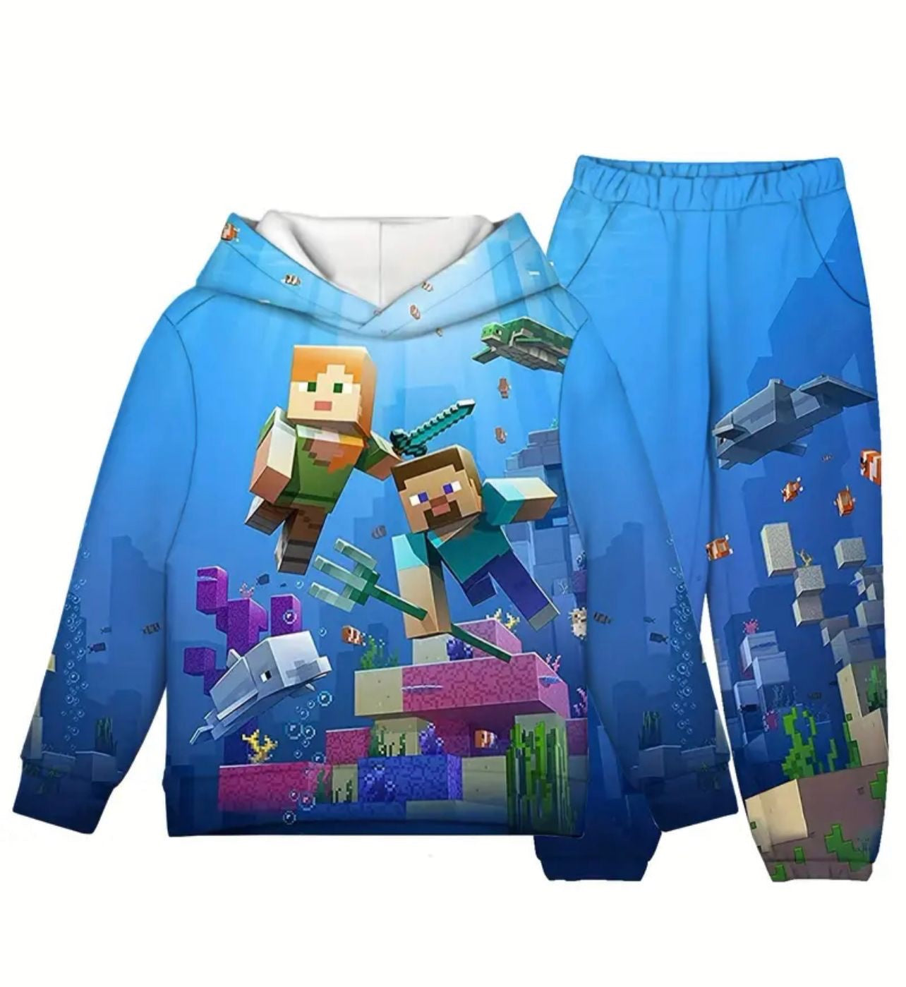Minecraft Under the Sea Printed Tracksuit set