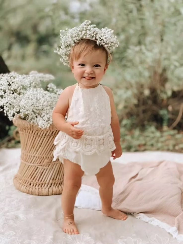 Vintage Lace Boho Romper