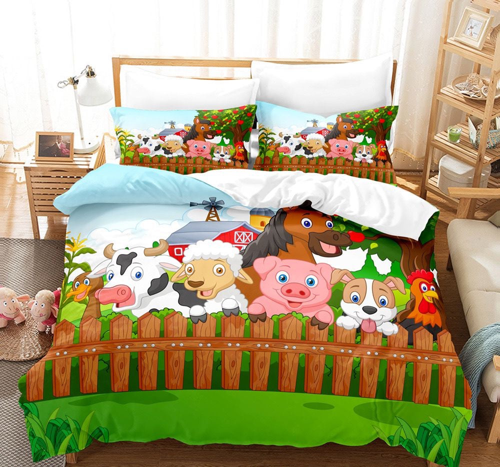 Cute Farm Animals Bedding