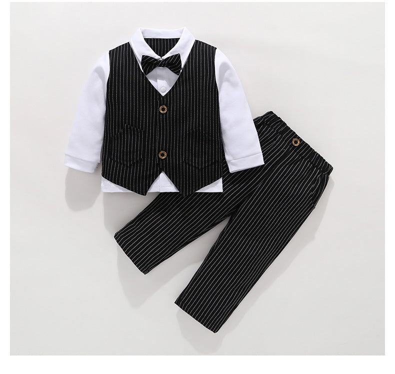 Black Striped Gentleman Suit