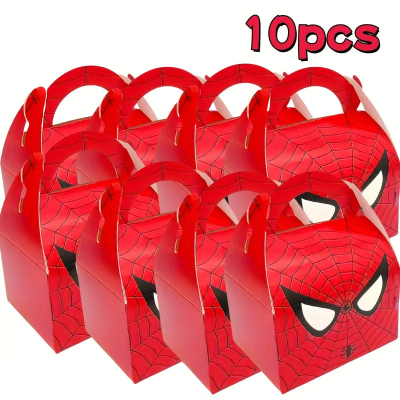 alt="Gold Birthday Bash Box – Spider Red Web-Themed Party full package with activities and photo props"
