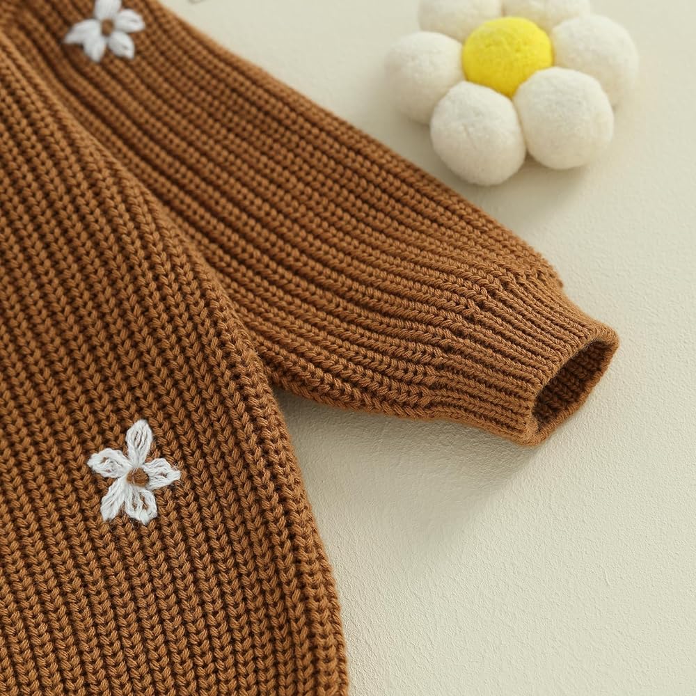 Tan Floral Sweater