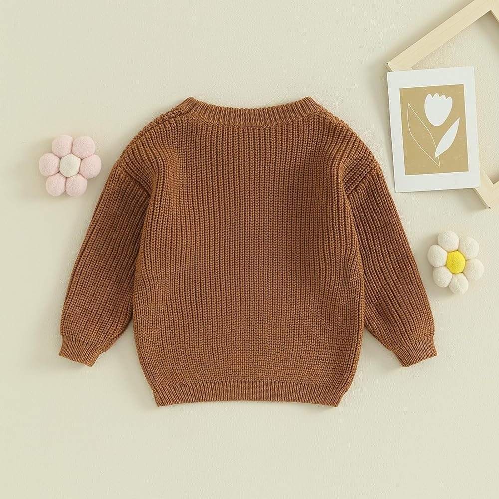 Tan Floral Sweater