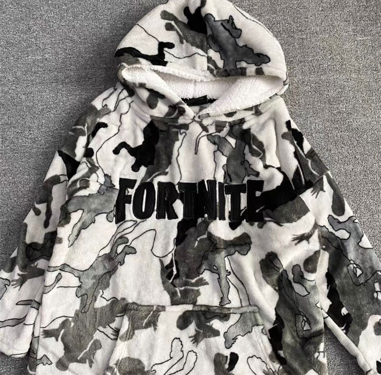 Fortnite Camo Oversized Kids Hoodie Blanket