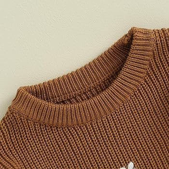 Tan Floral Sweater