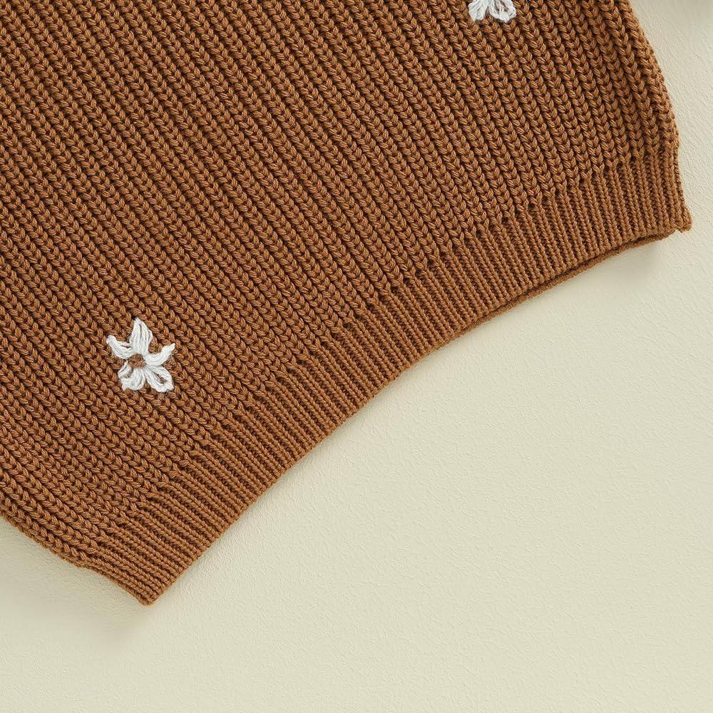 Tan Floral Sweater