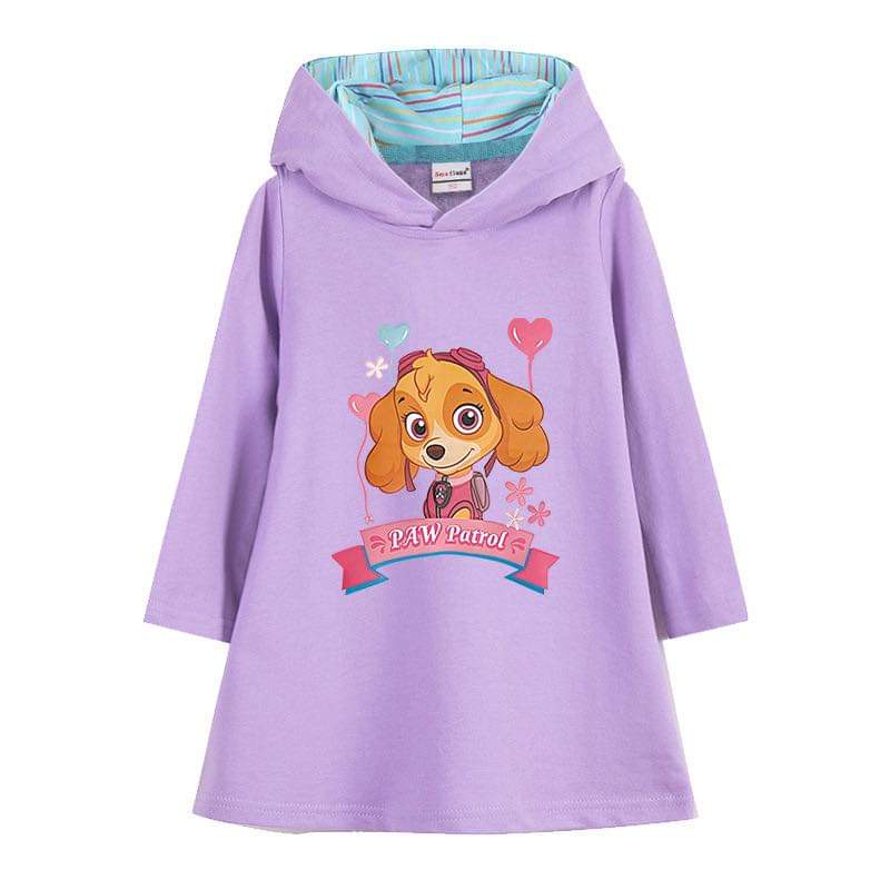 Paw Patrol Skye long sleeve hooded dress (2-colour options)