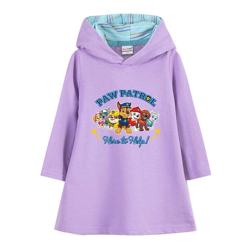 Paw Patrol long sleeve hooded dress (2-colour options)