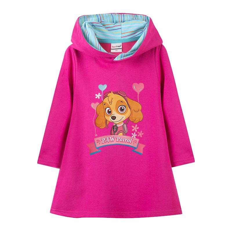 Paw Patrol Skye long sleeve hooded dress (2-colour options)