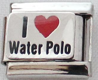 I Love Waterpolo 9mm Charm-Charmed Jewellery