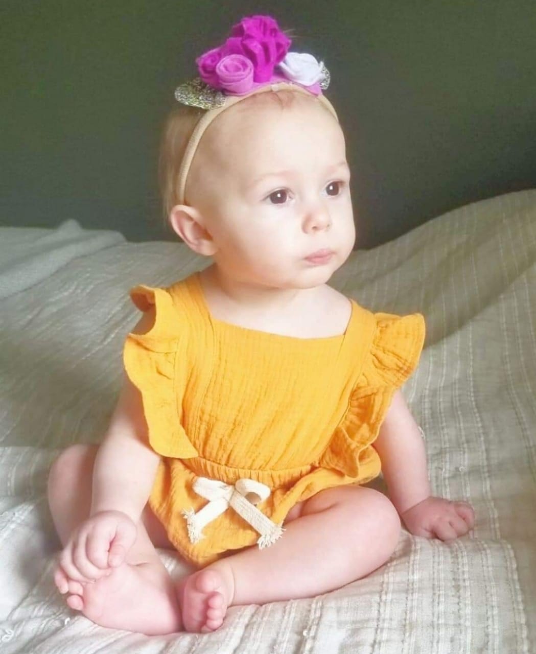 Yellow Ruffle Romper