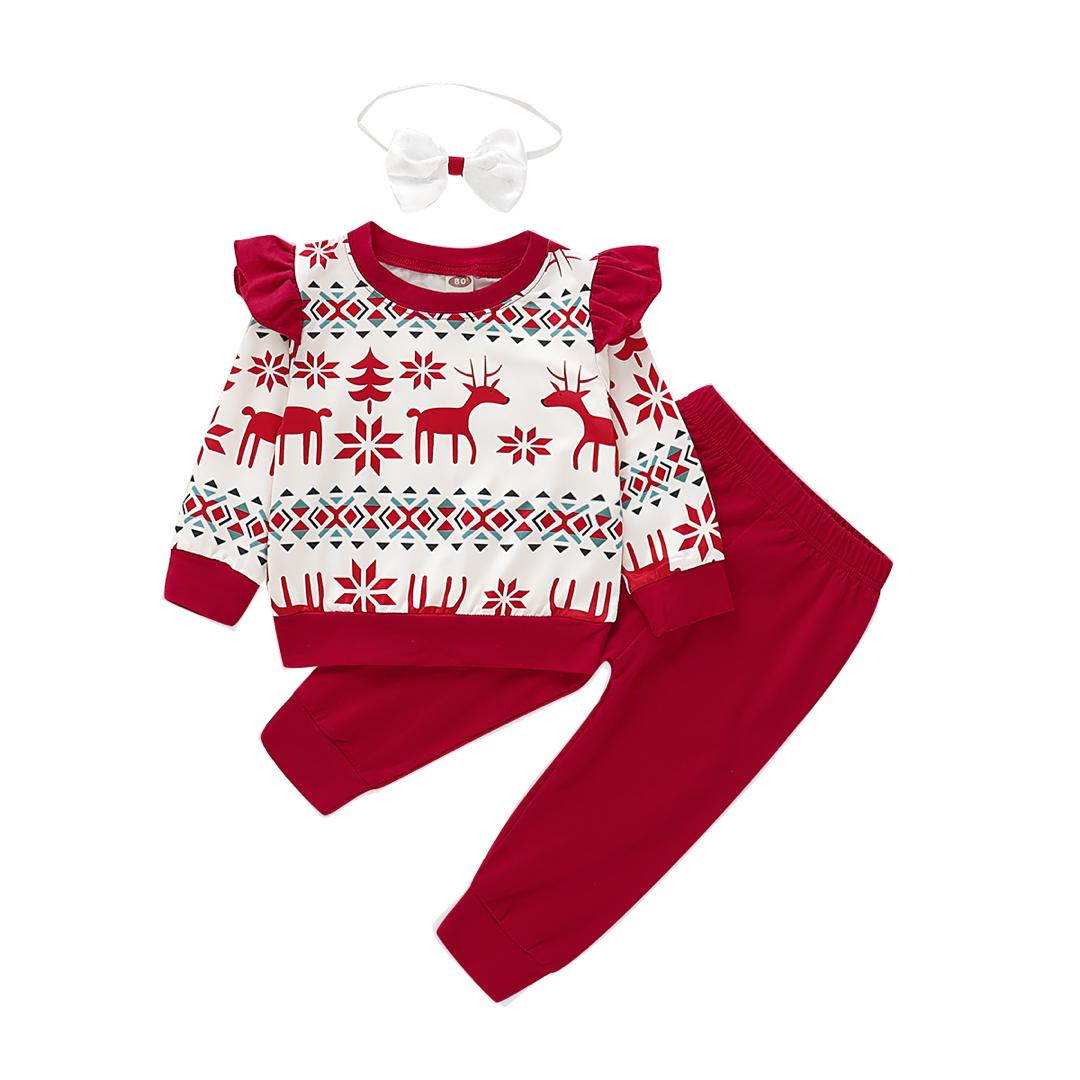 Christmas Top, Pants and Headband