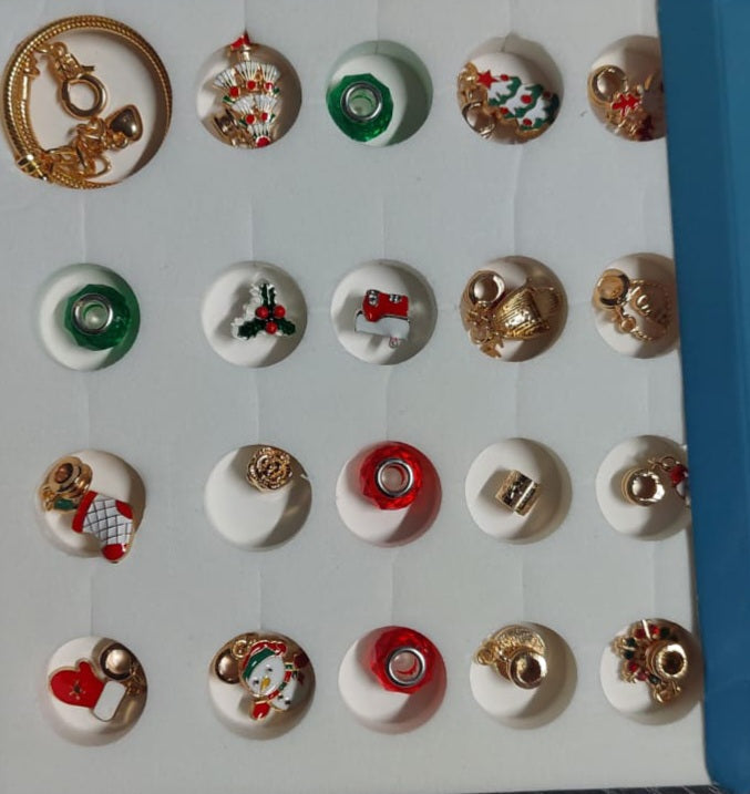 Advent Calendar, Christmas Charm Bracelet, 24 Day Countdown