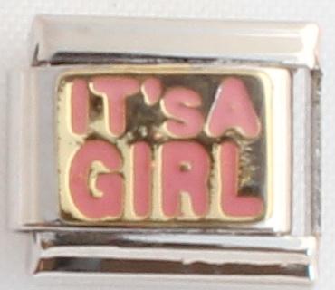 Its a Girl 9mm Charm-Charmed Jewellery
