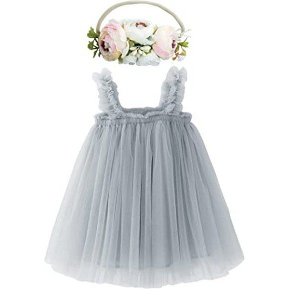 Gray Tulle Dress