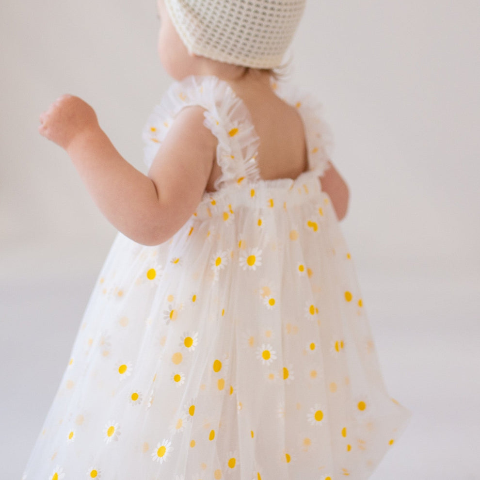 White Daisy Tulle Dress