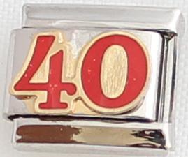 Number 40 9mm Charm-Charmed Jewellery